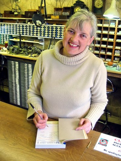 Elaine Swift booking in a watch overhaul